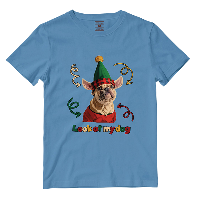Cotton Shirt: Look At My Dog Whole Body  (Custom)