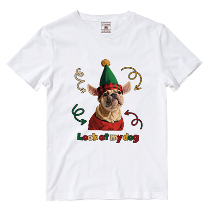Cotton Shirt: Look At My Dog Whole Body  (Custom)