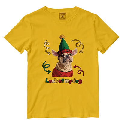 Cotton Shirt: Look At My Dog Whole Body  (Custom)