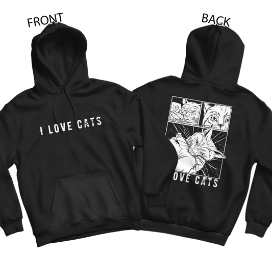 Love Cats Hoodie (Front and Back)