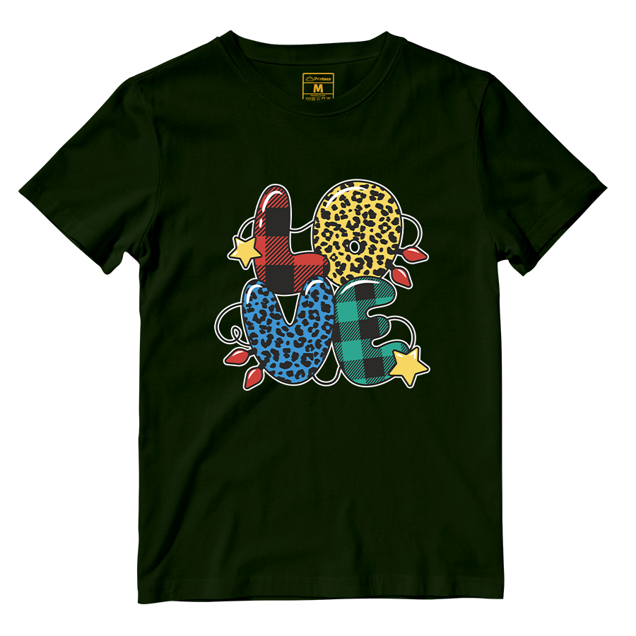 Cotton Shirt: Love Christmas Pattern