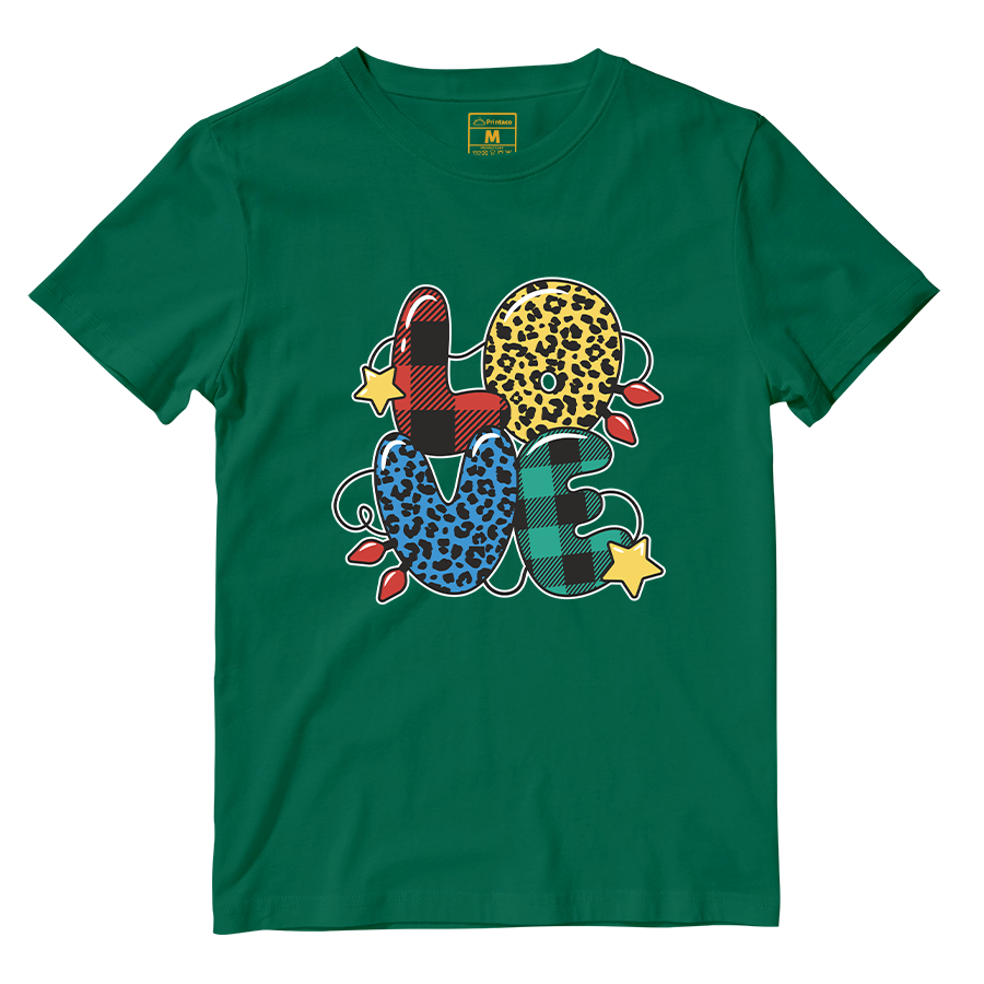 Cotton Shirt: Love Christmas Pattern