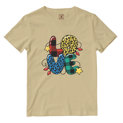 Cotton Shirt: Love Christmas Pattern