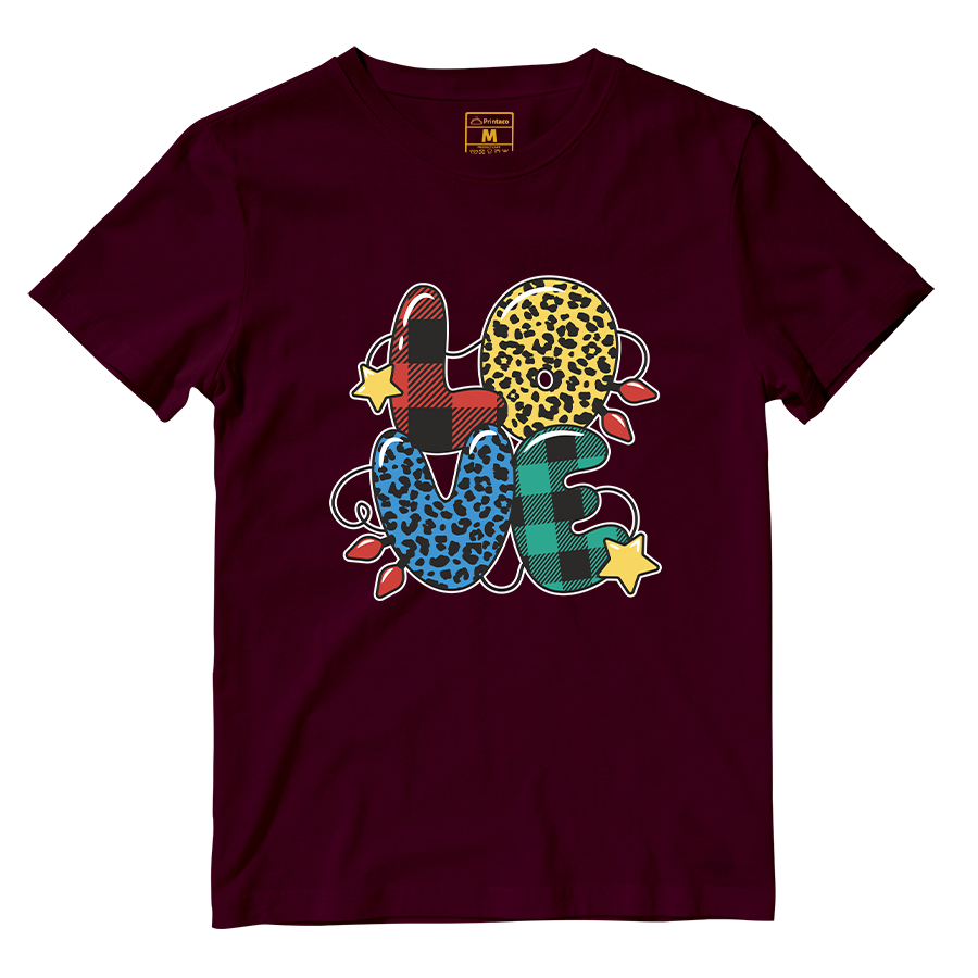 Cotton Shirt: Love Christmas Pattern