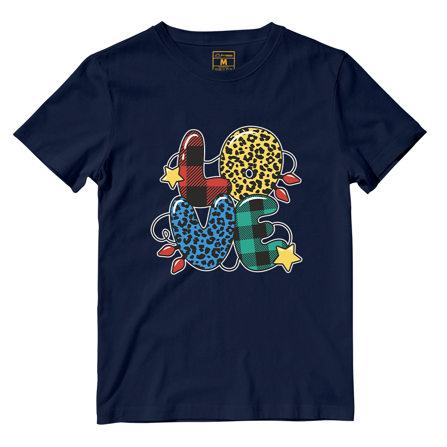 Cotton Shirt: Love Christmas Pattern