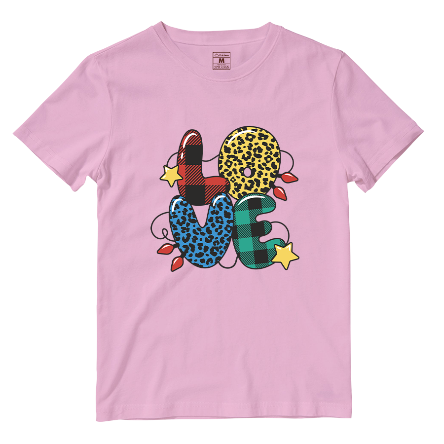 Cotton Shirt: Love Christmas Pattern