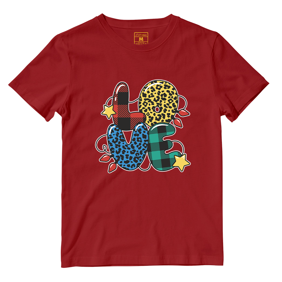 Cotton Shirt: Love Christmas Pattern