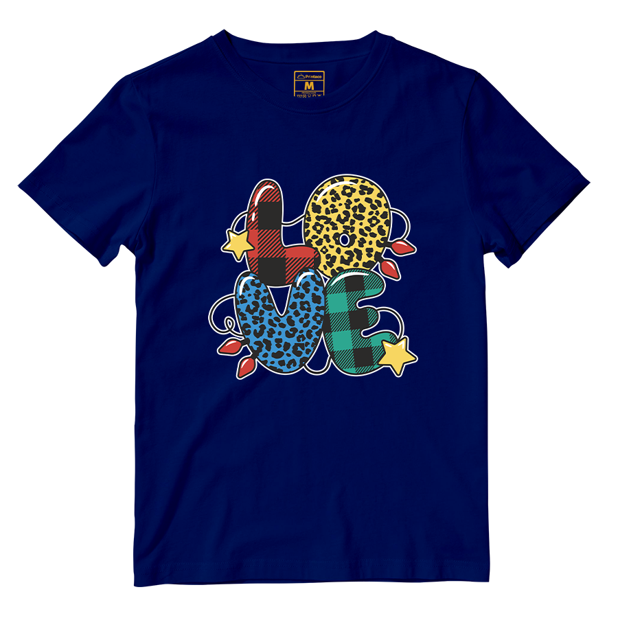 Cotton Shirt: Love Christmas Pattern