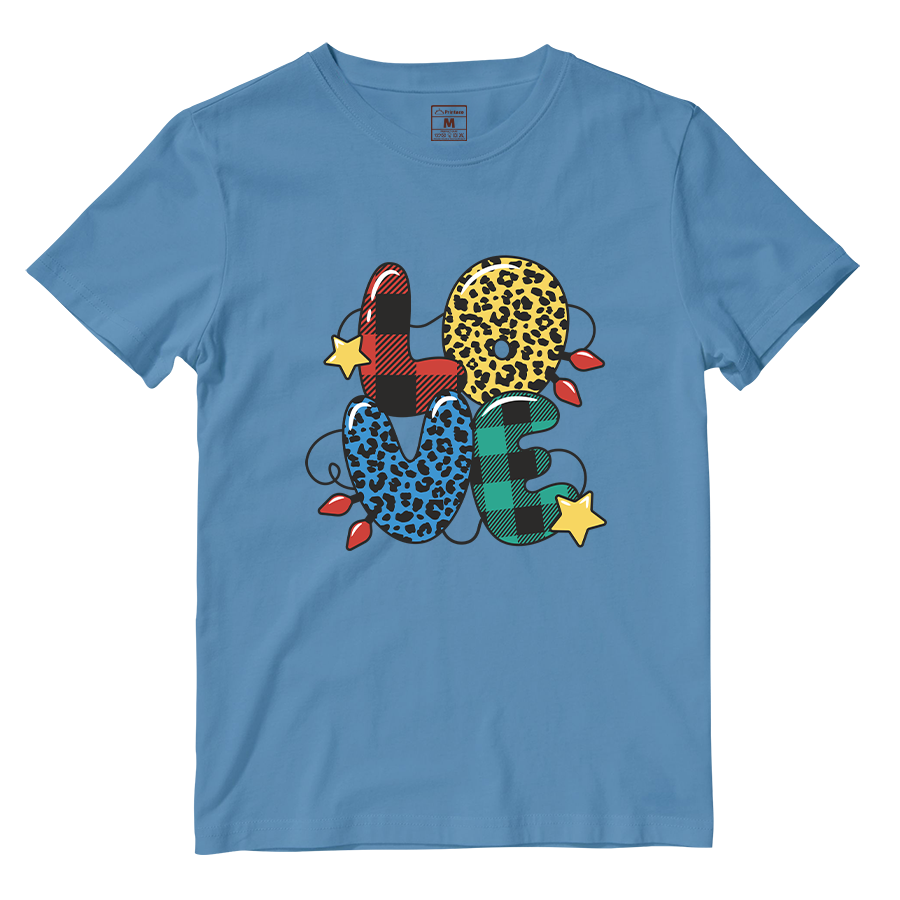 Cotton Shirt: Love Christmas Pattern