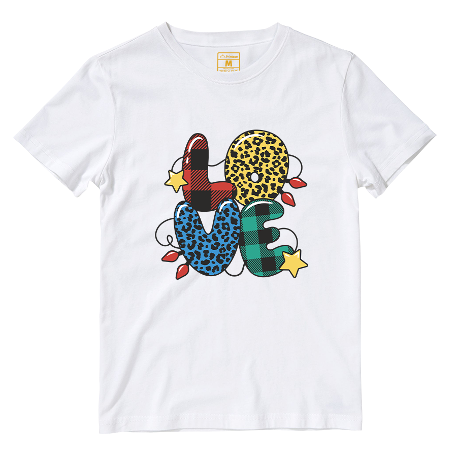 Cotton Shirt: Love Christmas Pattern