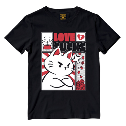 Cotton Shirt: Love Sucks Cat