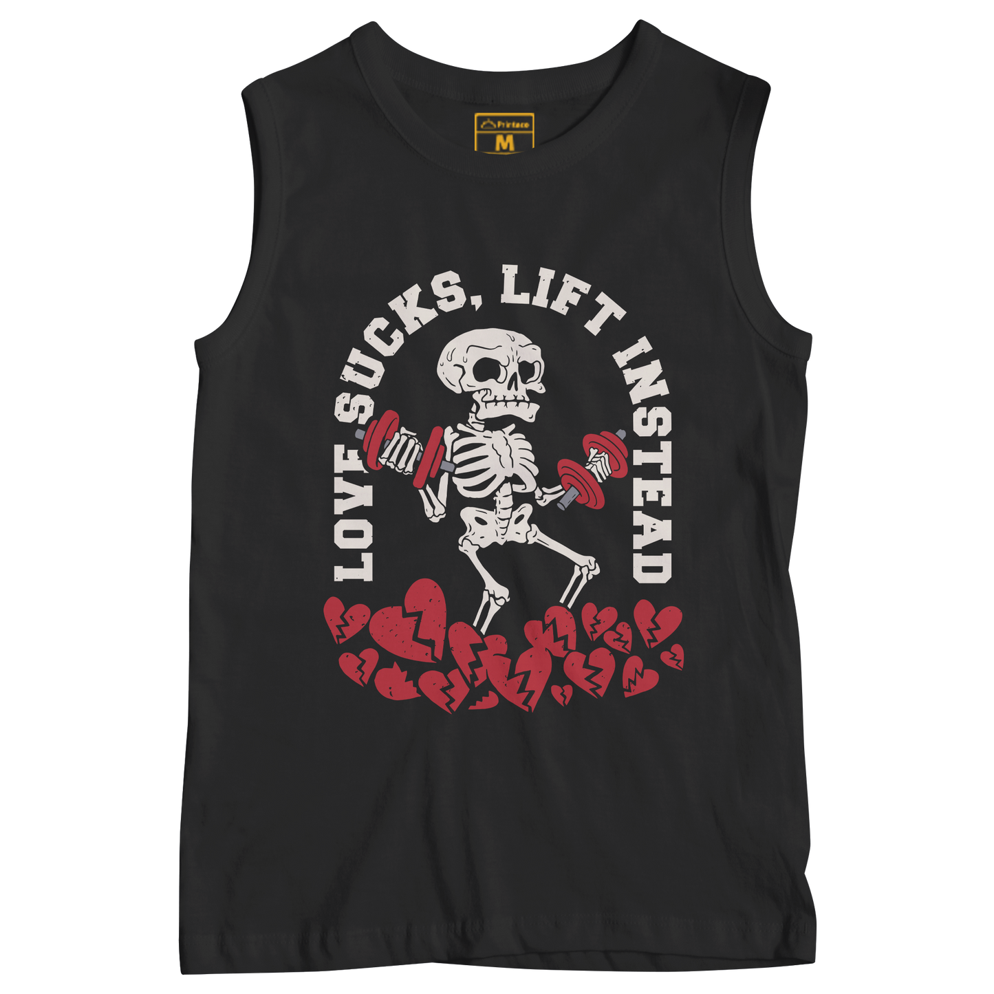 Sleeveless Drifit Shirt: Love Sucks Gym