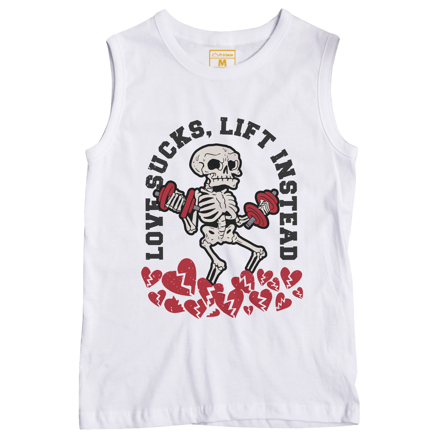 Sleeveless Drifit Shirt: Love Sucks Gym