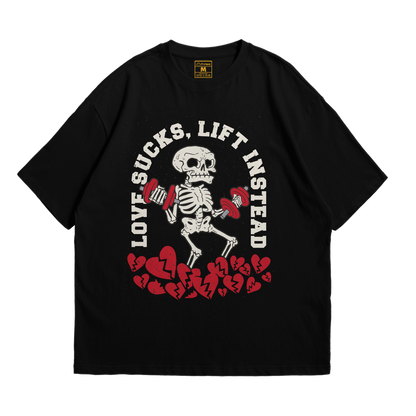 Premium Oversized Cotton Shirt: Love Sucks