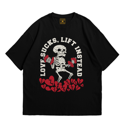 Premium Oversized Cotton Shirt: Love Sucks