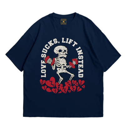 Premium Oversized Cotton Shirt: Love Sucks