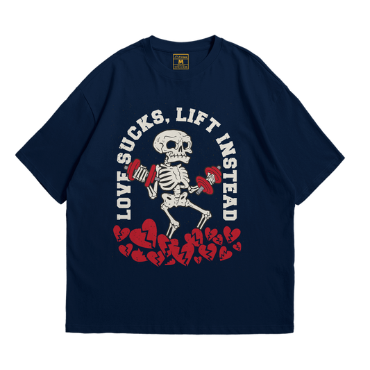 Premium Oversized Cotton Shirt: Love Sucks