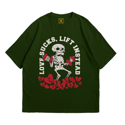 Premium Oversized Cotton Shirt: Love Sucks