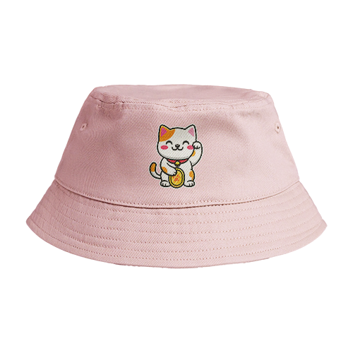 Reversible Bucket Hat: Lucky Cat