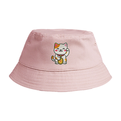Reversible Bucket Hat: Lucky Cat