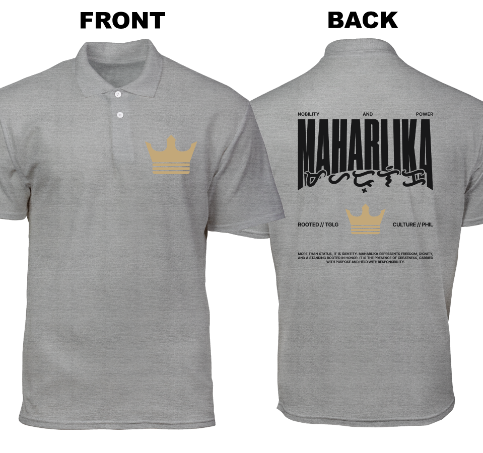 Cotton Polo Shirt: Maharlika (Front and Back)