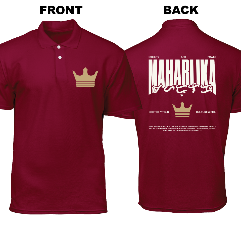 Cotton Polo Shirt: Maharlika (Front and Back)