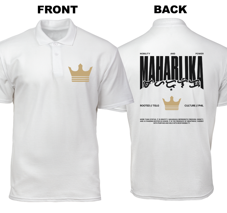 Cotton Polo Shirt: Maharlika (Front and Back)