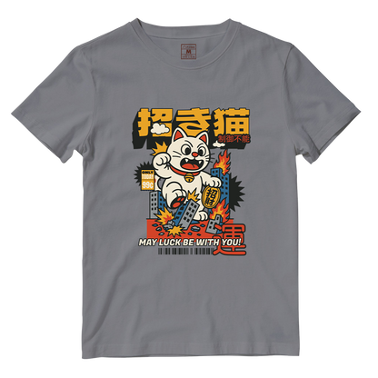 Cotton Shirt: Maneki Neko Attack
