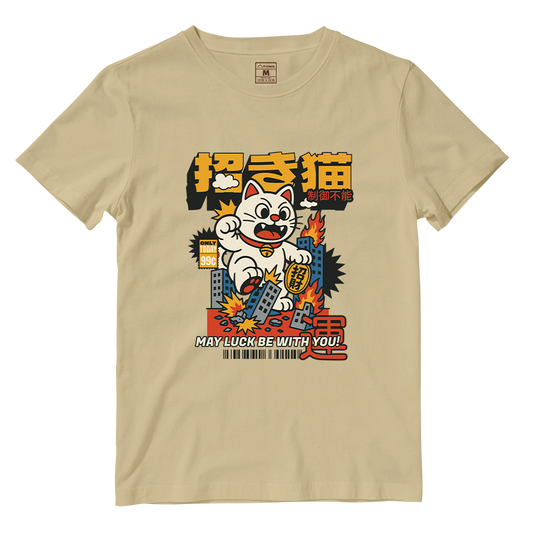 Cotton Shirt: Maneki Neko Attack