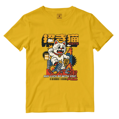 Cotton Shirt: Maneki Neko Attack