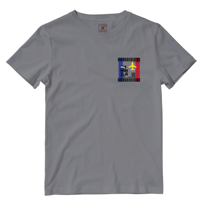 Cotton Shirt: Manila Plane Ticket Front Pocket