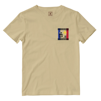 Cotton Shirt: Manila Plane Ticket Front Pocket