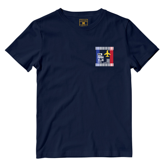 Cotton Shirt: Manila Plane Ticket Front Pocket