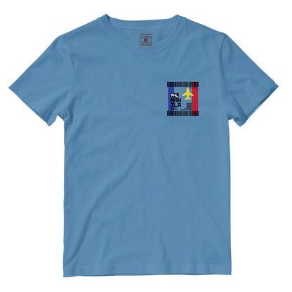 Cotton Shirt: Manila Plane Ticket Front Pocket