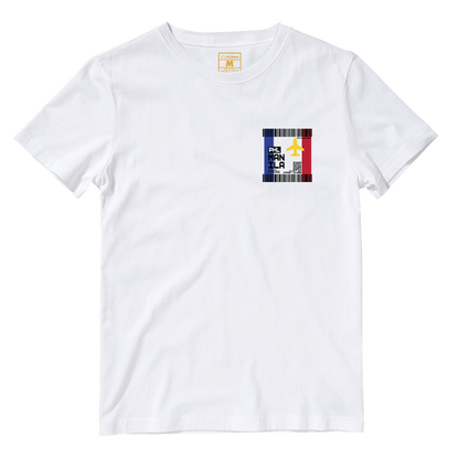 Cotton Shirt: Manila Plane Ticket Front Pocket