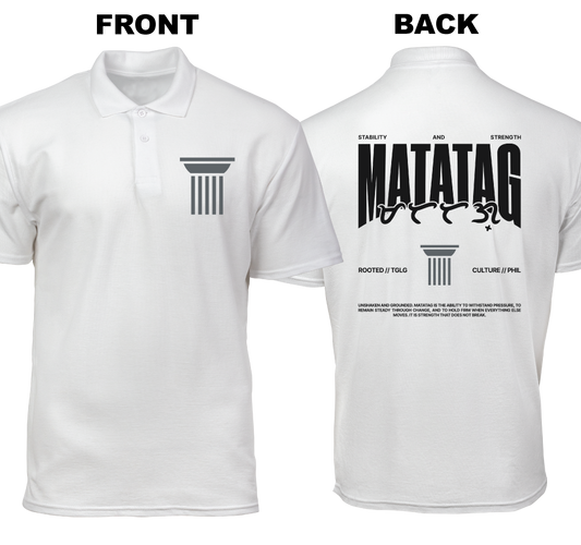 Cotton Polo Shirt: Matatag (Front and Back)