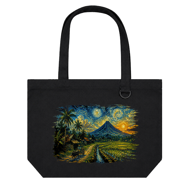 Landscape Tote Bag: Mayon Van Gogh