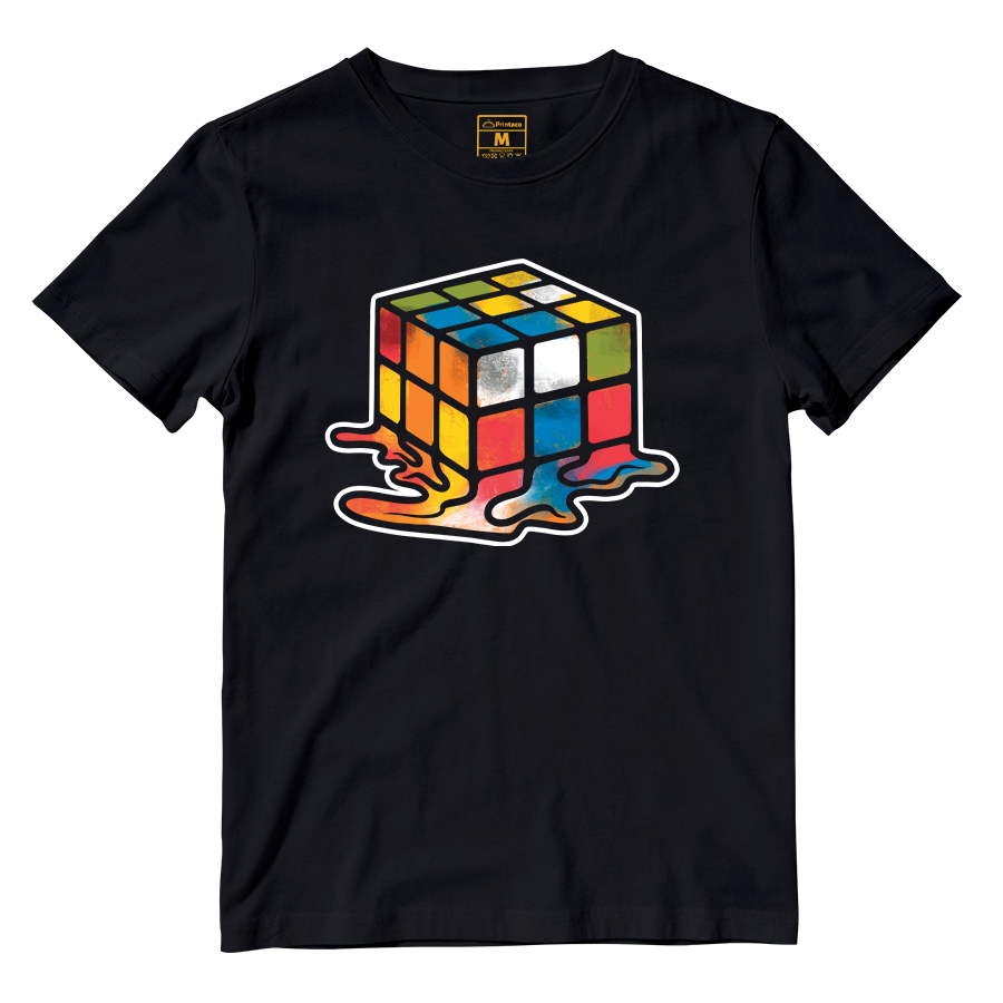 Cotton Shirt: Melted Rubik's