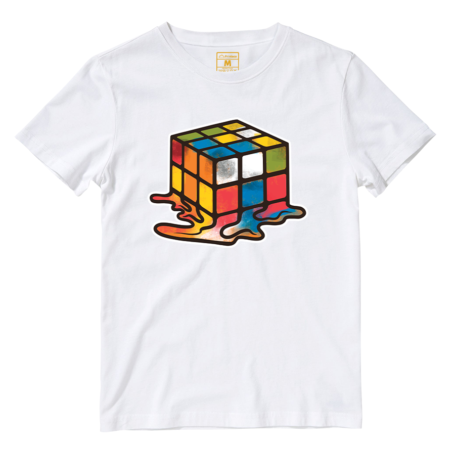 Cotton Shirt: Melted Rubik's