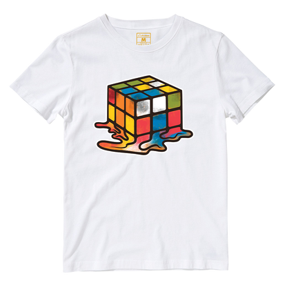 Cotton Shirt: Melted Rubik's