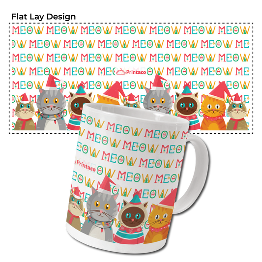 11oz Ceramic Mug: Meowmas