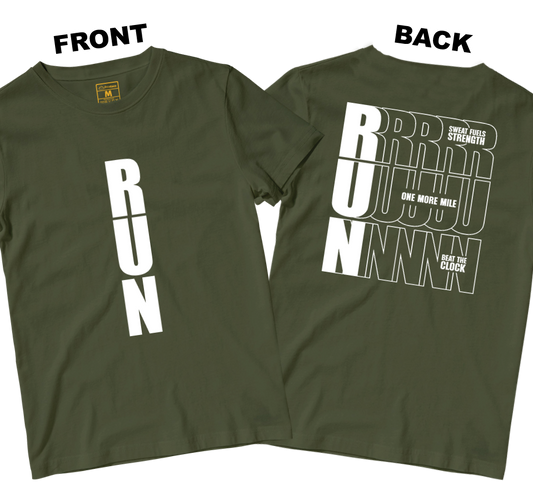 Drifit Shirt: Motivational Run (Front and Back)