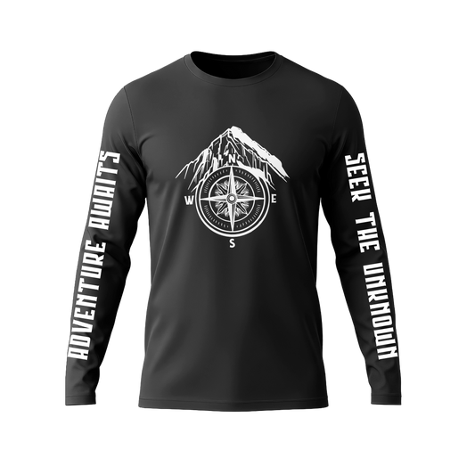 Long Sleeve Drifit Shirt: Mountain Compass