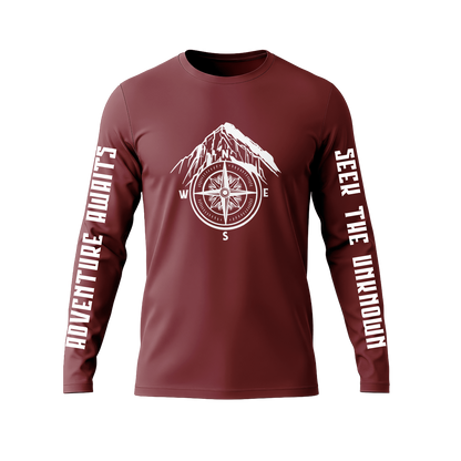 Long Sleeve Drifit Shirt: Mountain Compass
