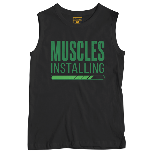 Sleeveless Drifit Shirt: Muscles Installing
