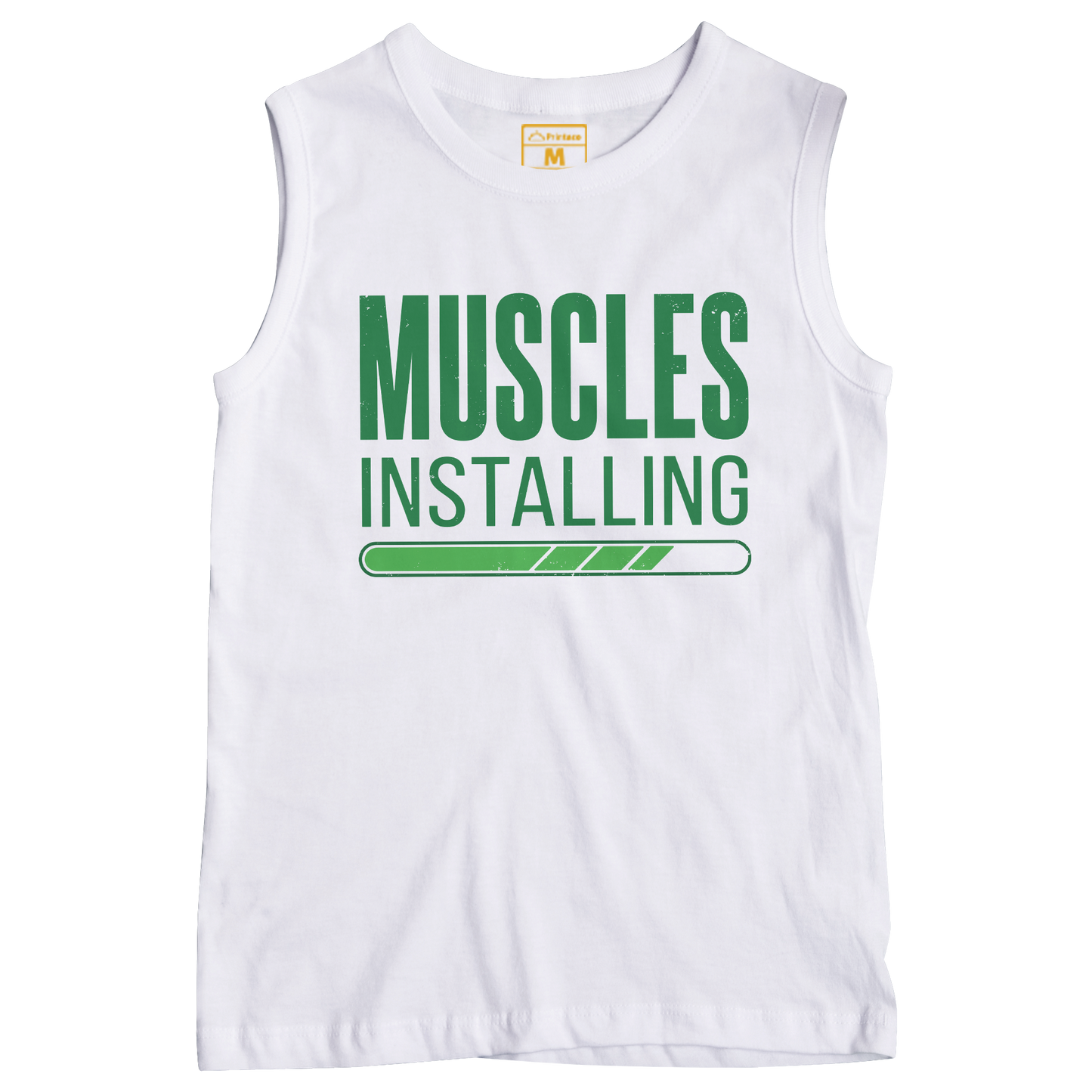 Sleeveless Drifit Shirt: Muscles Installing