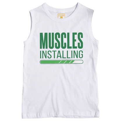 Sleeveless Drifit Shirt: Muscles Installing