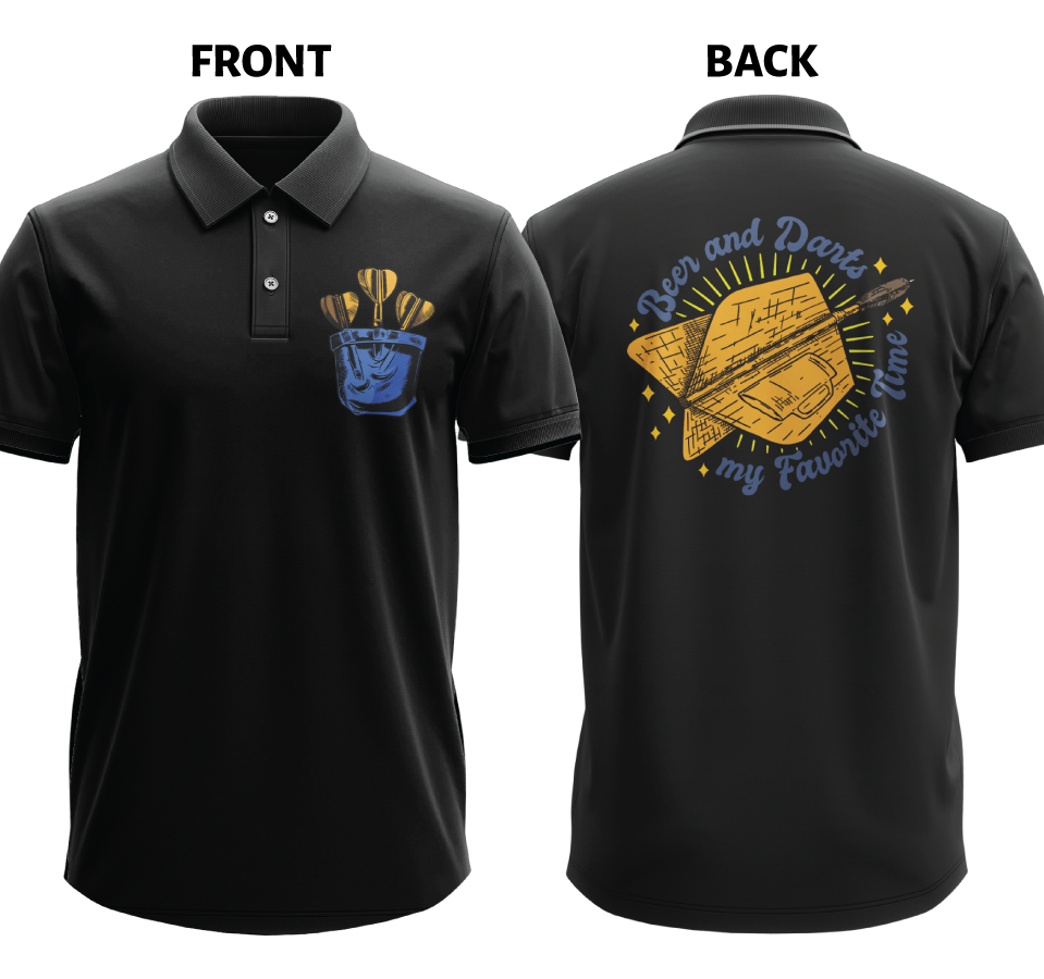 Drifit Polo Shirt: My Favorite Time (Front & Back)