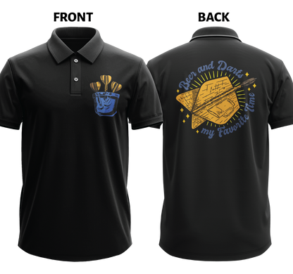 Drifit Polo Shirt: My Favorite Time (Front & Back)