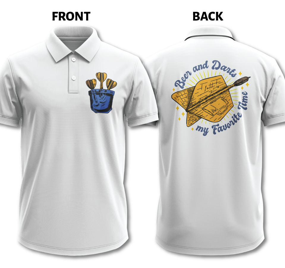 Drifit Polo Shirt: My Favorite Time (Front & Back)